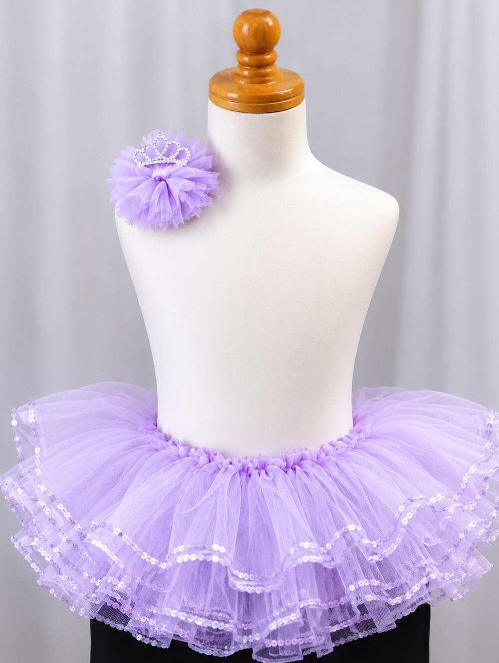 Girls Lavender Tutu Set NWT Balletcore Princess Fairy Skirt & Hair Clip